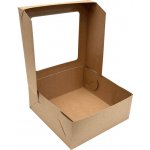 Hit Dortová krabice KRAFT s okénkem - 22 x 22 x 9 cm - hnědá - 901.62 – Sleviste.cz