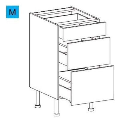 EBS MPLES453ZS Skříňka spodní 45cm, plnovýsuvné zásuvky, diamantově šedá 1 set – Zboží Dáma