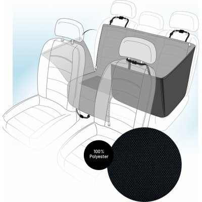 Karlie-Flamingo Přehoz na zadní sedadla do auta Logi černý 145 x 130 cm – Sleviste.cz