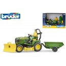 Bruder 62104 BWORLD Zahradní traktor John Deere X949 s figurkou a příslušenstvím