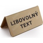 ACCEPT Akrylátový stojánek LIBOVOLNÝ TEXT 115 x 60 mm - zlatý stojánek – Zboží Dáma