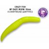 Návnada a nástraha Crazy Fish Trout Baby Worm MF Floating 5 cm 06 Chartreuse Kreveta 8 ks