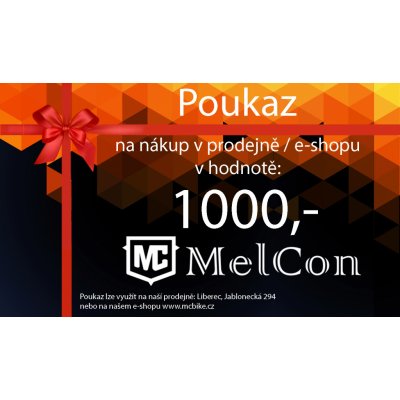 MelCon Dárkový poukaz na nákup v hodnotě 1000Kč – Sleviste.cz