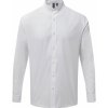 Pánská Košile Premier Workwear pánská košile Grandad s dlouhým rukávem a pasovým límcem PW258 bílá