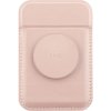 Pouzdro a kryt na mobilní telefon UNIQ FLIXA MagSafe stojánek s gripem a se sloty pro platební kartu růžové