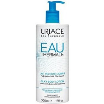 Uriage Eau Thermale hedvábné tělové mléko pro suchou a citlivou pokožku (24-Hour Hydration, Smoothness) 500 ml