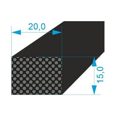 021520 Profilové těsnění 15x20 plné | Zboží Auto