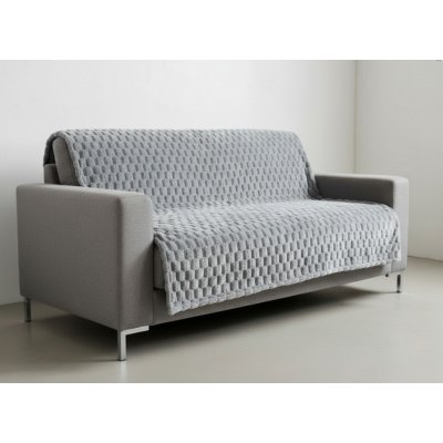 Mybesthome Přehoz na sedačku - pohovku FLANELA světle šedá 200x220 cm – Zboží Dáma