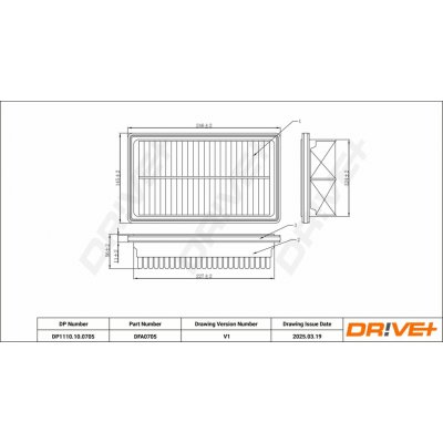 Vzduchový filtr DRIVE+ DP1110.10.0705 – Hledejceny.cz