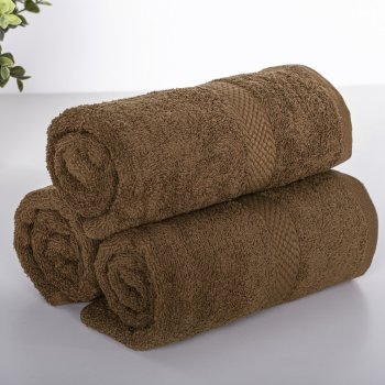 XPOSE Froté ručník VERONA 3ks - tmavě hnědý 30 x 50 cm