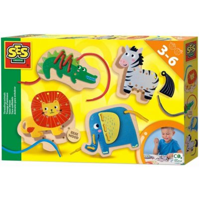 Alltoys Kreativní navlékací sada Džungle se zvířátky – Zboží Dáma