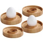Stojánek na vajíčko, 4 kusy v sadě, Ø 10 cm, bambus, KESPER hnědý – Zboží Mobilmania