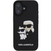 Pouzdro a kryt na mobilní telefon Apple Karl Lagerfeld 3D Rubber Karl and Choupette pro iPhone 16 - černý 57983122742