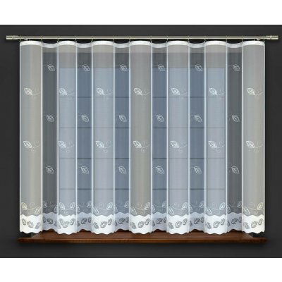Dekorační žakárová záclona s řasící páskou HELLEN 150 bílá 400x150 cm MyBestHome – Hledejceny.cz