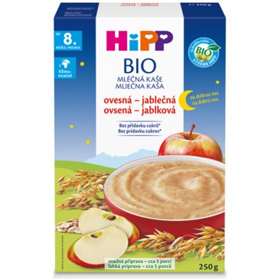 Hipp Bio Mléčná kaše Na dobrou noc ovesná jablečná 450 g – Zboží Mobilmania