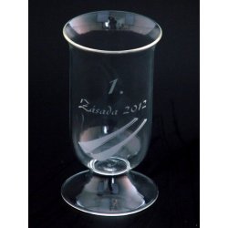 DT GLASS Malý pohár pro vítěze s pískováním 1 kus v bílé krabičce