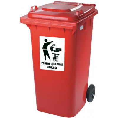 Nadrzenapalivo.cz Plastová nádoba na použité ochranné pomůcky 240l PLN 7268 – Zboží Mobilmania