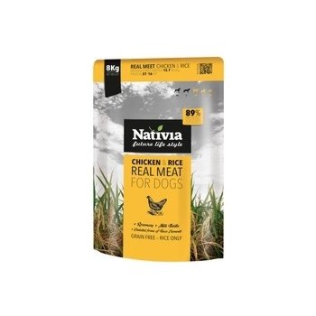 Nativia Real Meat chicken & rice 8 kg