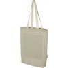 Nákupní taška a košík Nákupní taška s gramáží 150 g/m² z recyklované bavlny s přední kapsou o objemu 9 litrů Pheebs Vřesová přírodní