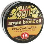 Vivaco Sun Glitter effect opalovací máslo s bio arganovým olejem SPF15 200 ml – Zboží Mobilmania