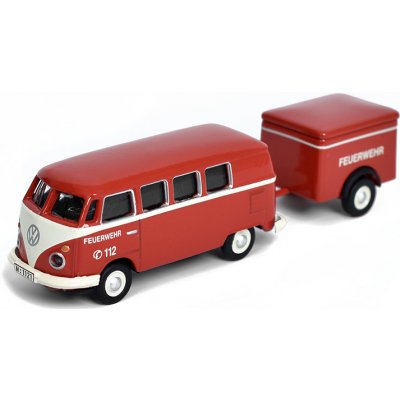 Schuco Volkswagen T1с Feuerwehr s přívěsem 1962 1:87 – Zboží Mobilmania