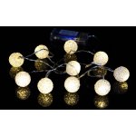 Nexos 57396 Vánoční dekorativní řetěz světelné koule 10 LED teple bílá