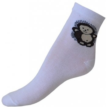 Knebl Hosiery Dívčí ponožky bílé s ježkem