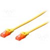 síťový kabel Digitus DK-1512-0025/Y Patch UTP, CAT 5e, AWG 26/7, 0,25m, žlutý