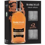 Ron Barceló Gran Anejo 37,5% 0,7 l (dárkové balení 2 sklenice) – Zboží Dáma