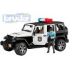 Sběratelský model BRUDER 02526 2526 Auto jeep Wrangler Rubicon Policie + figurka model 1:16