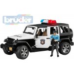 BRUDER 02526 2526 Auto jeep Wrangler Rubicon Policie + figurka model 1:16 – Hledejceny.cz