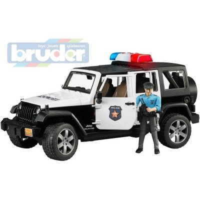 BRUDER 02526 2526 Auto jeep Wrangler Rubicon Policie + figurka model 1:16 – Zboží Mobilmania