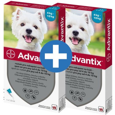 Advantix Spot-on pro psy 4-10 kg 2 x 1 ml – Hledejceny.cz