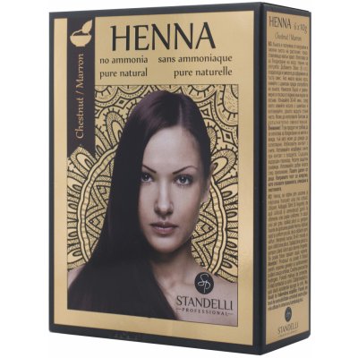 Standelli professional Henna 100% přírodní barva na vlasy Chestnut kaštanová 6 x 10 ml