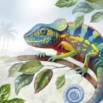 IHR Ideal Home Range ubrousek 33x33cm Exotický chameleon – Zboží Mobilmania