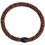 KKNEKKI Gumička do vlasů Kknekki Slim Bronze Glitter, hnědá barva, textil – Sleviste.cz