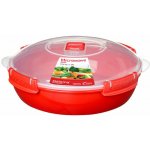 SISTEMA Kulatá miska ohřívání SM.Microwave červená 1,29 l – Sleviste.cz