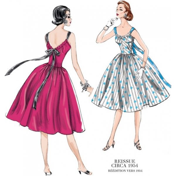 Střih Vogue 1696 Vintage šaty s kolovou sukní, rok cca 1954 - US  16-18-20-22-24 od 279 Kč - Heureka.cz
