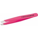 Tweezerman Mini Slant pinzeta se zešikmeným koncem mini s cestovním pouzdrem Neon Pink – Zboží Dáma