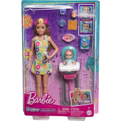 Barbie Skipper péče jídelní židlička HTK35