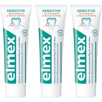 Elmex Sensitive zubní pasta pro citlivé zuby 3 x 75 ml