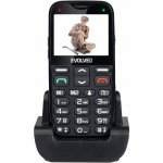 EVOLVEO EasyPhone XG, mobilní telefon pro seniory s nabíjecím stojánkem (černá barva) EP-650-XGB