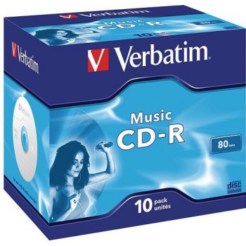 Verbatim CD-R 700MB 16x, AZO, Audio, jewel, 10ks (43365)