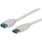 Value 11.99.8977 USB 5Gbps, prodlužovací, USB3.0 A(M) - USB3.0 A(F), 0,8m, bílý – Hledejceny.cz