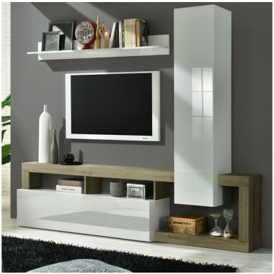 MC Akcent Lenor bílá / světlý dub 759030K – Zboží Dáma