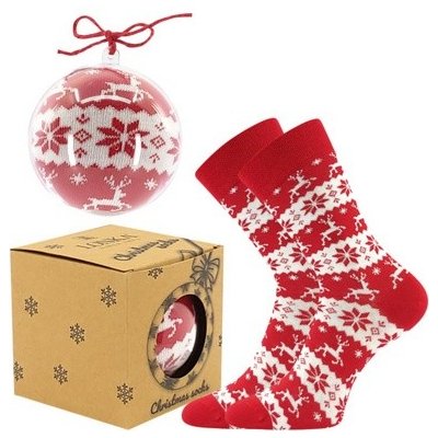 Lonka ponožky vánoční Elfi červená