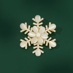 Éternelle brož se zirkony a opály sněhová vločka B2383-XH00068 zlatá – Hledejceny.cz