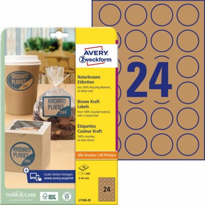 AVERY hnědé L7105-25 25 listů – Zboží Dáma