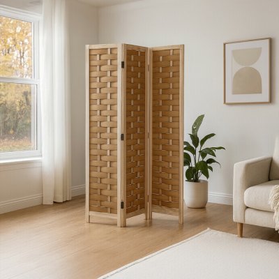 Autronic Paraván MARVIN z masivního smrkového dřeva přírodní design – Zboží Dáma