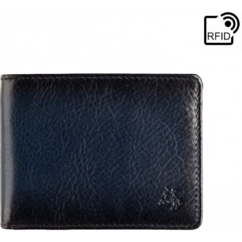 Značková modrá tenká pánská kožená peněženka Visconti GPPN354